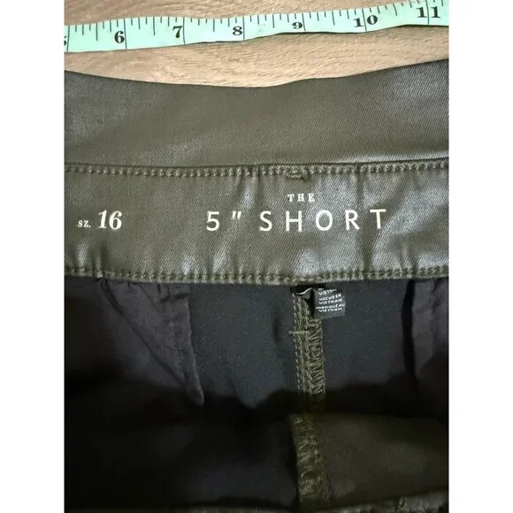 White House Black Market Coated Denim Paperbag Shorts - Picture 5 of 11